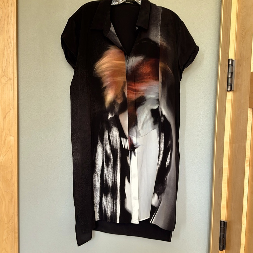 All Saints Italian print shirt dress
